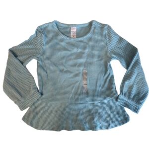 NWT Carter's Blue Long Sleeve Peplum Top